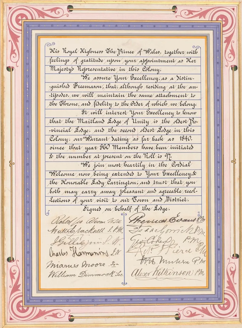Addresses Presented To Lord Carrington Governor Of New South Wales Pl 14