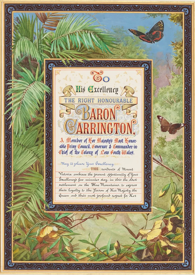 Addresses Presented To Lord Carrington Governor Of New South Wales Pl 15