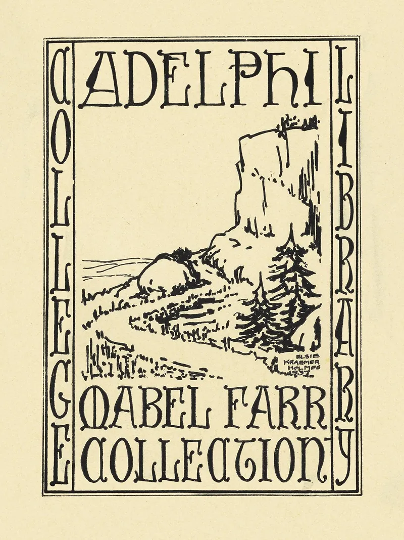 Adelphi College Library by Elsie Kraemer Holmes - Canvas Print