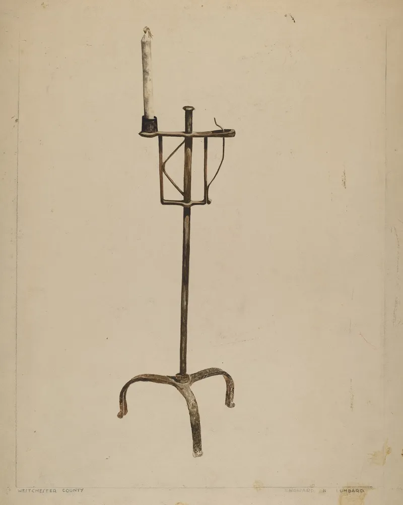 Adjustable Candle Holder by Howard Lumbard - Canvas Print