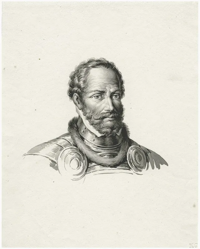 Admiraal Lodewijk Van Boisot Borstbeeld Naar Rechts by David Humbert de Superville - Canvas Print