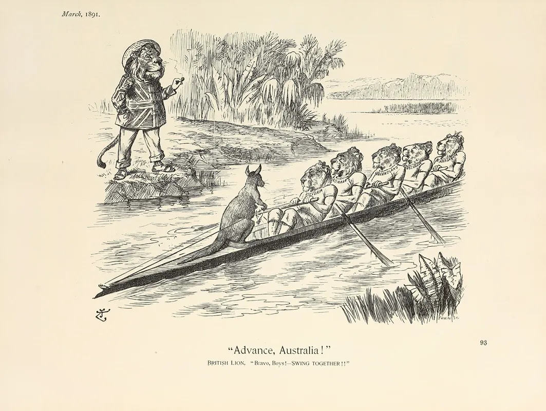 Advance Australia by Sir John Tenniel - Canvas Print