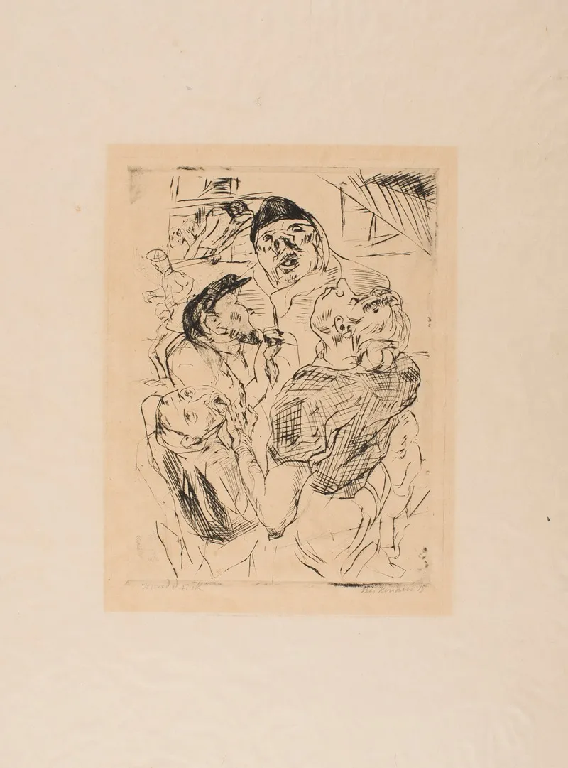 Aerial Bombardment by Max Beckmann - Canvas Print