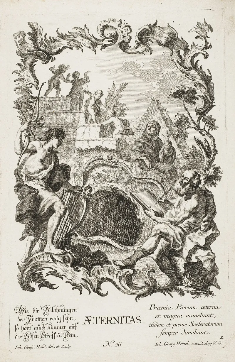 Aeternitas 2 by Johann Gottfried Haid - Canvas Print