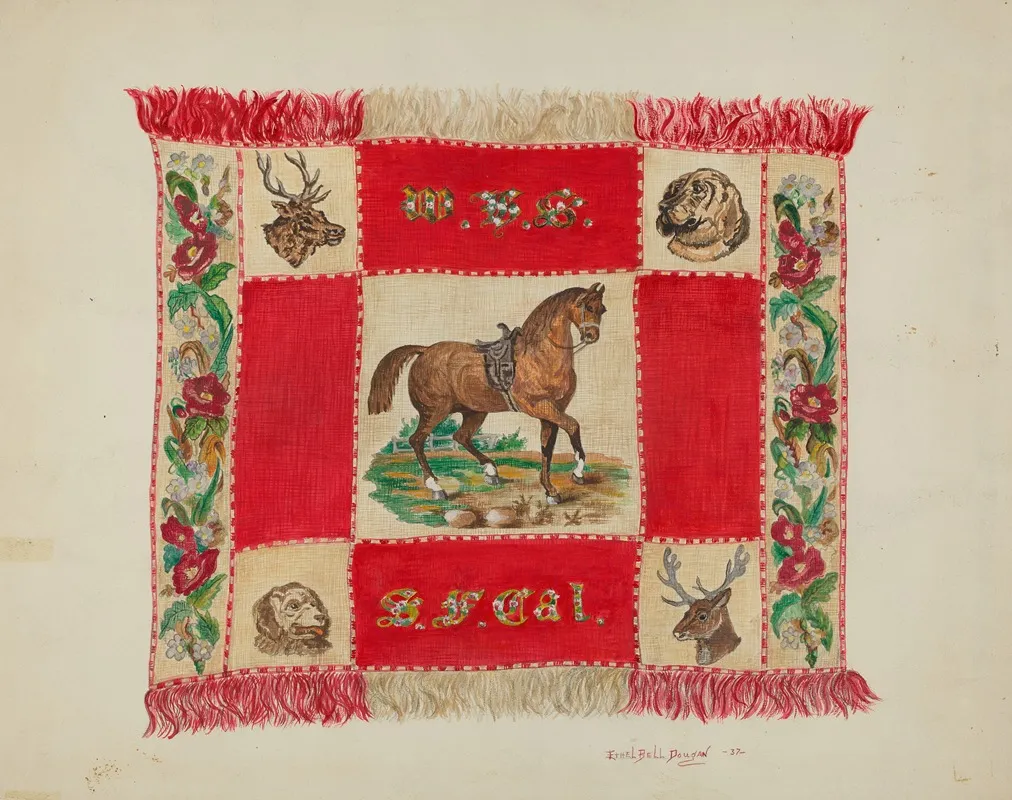 Afghan Detail by Ethel Dougan - Canvas Print