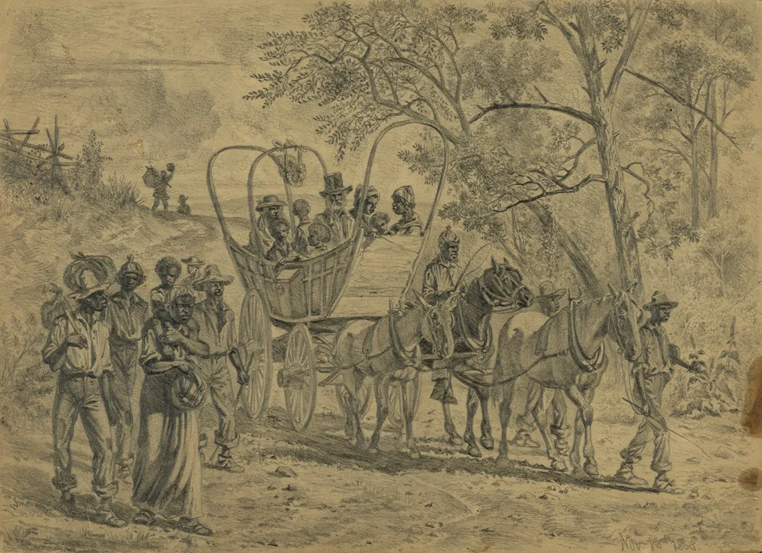 African American Refugees Coming Into The Union Lines Near Culpeper Court House Va