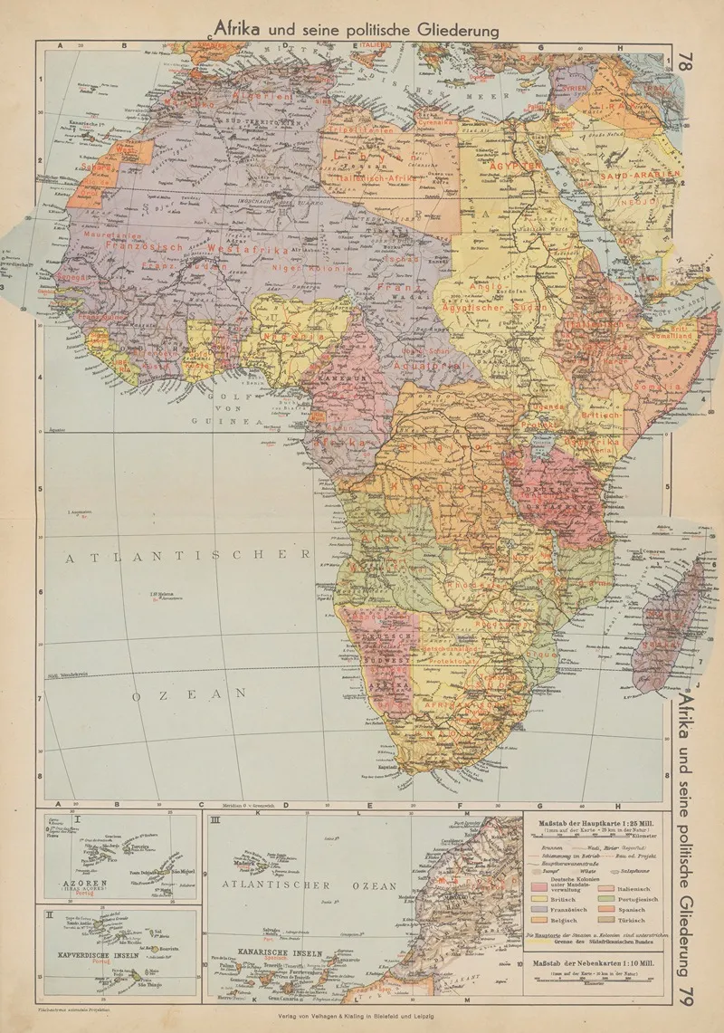 Afrika Und Seine Politische Gliederung by Wolfgang Preuss - Canvas Print