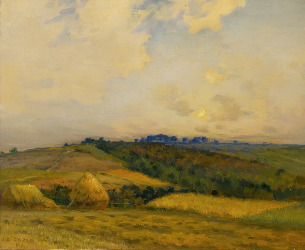After The Harvest by Jean Charles Cazin - Canvas Print
