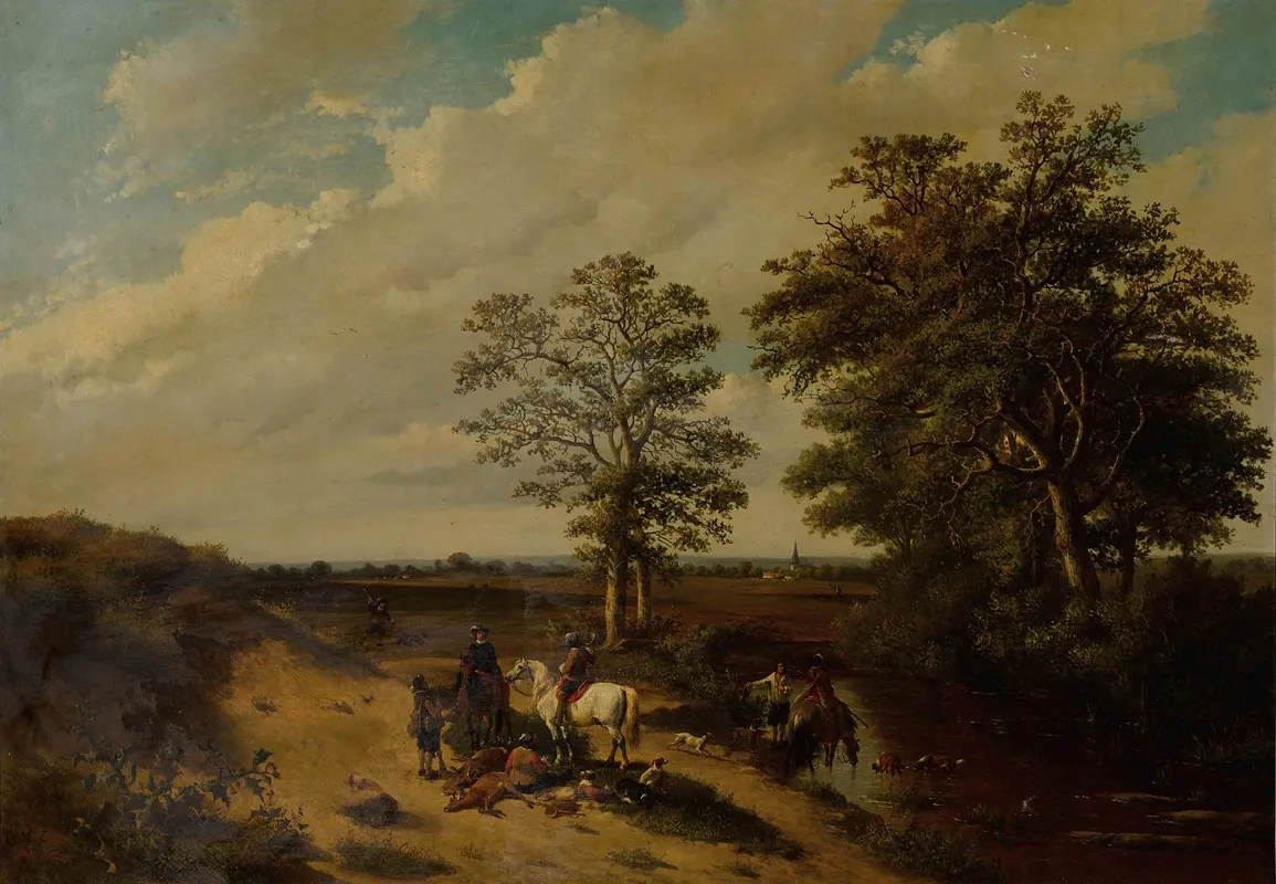 After The Hunt 14 by Johann Bernhard Klombeck - Canvas Print