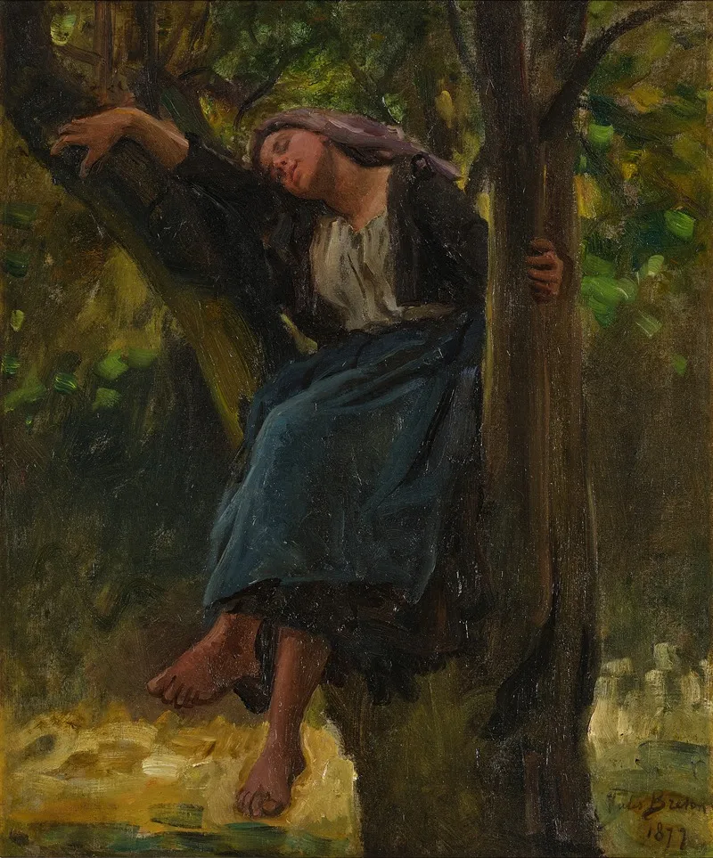 Afternoon Nap 2 by Jules Breton - Canvas Print
