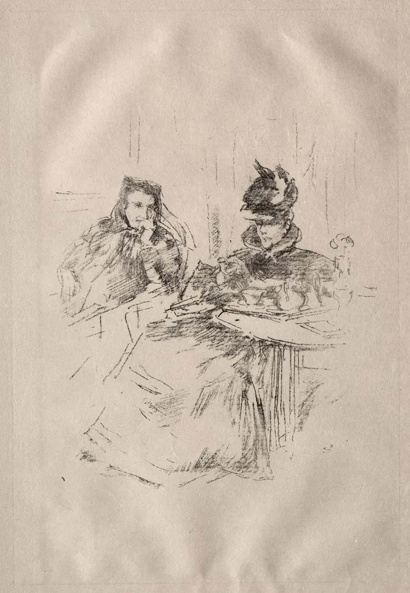 Afternoon Tea Mrs Phillips And Mrs Charles Whibley