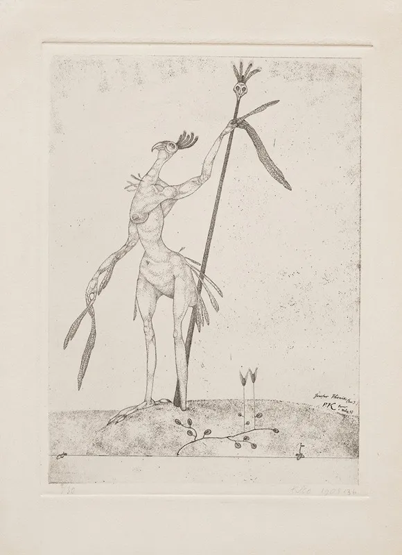 Aged Phoenix Invention 9 by Paul Klee - Canvas Print