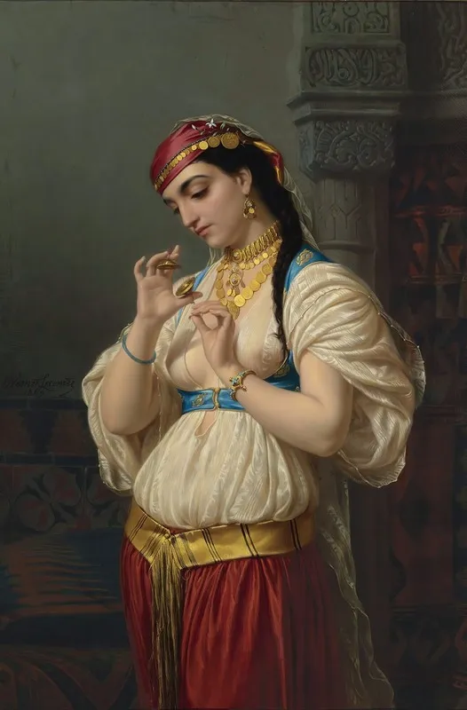 Aimee A Young Egyptian by Émile Vernet-Lecomte - Canvas Print