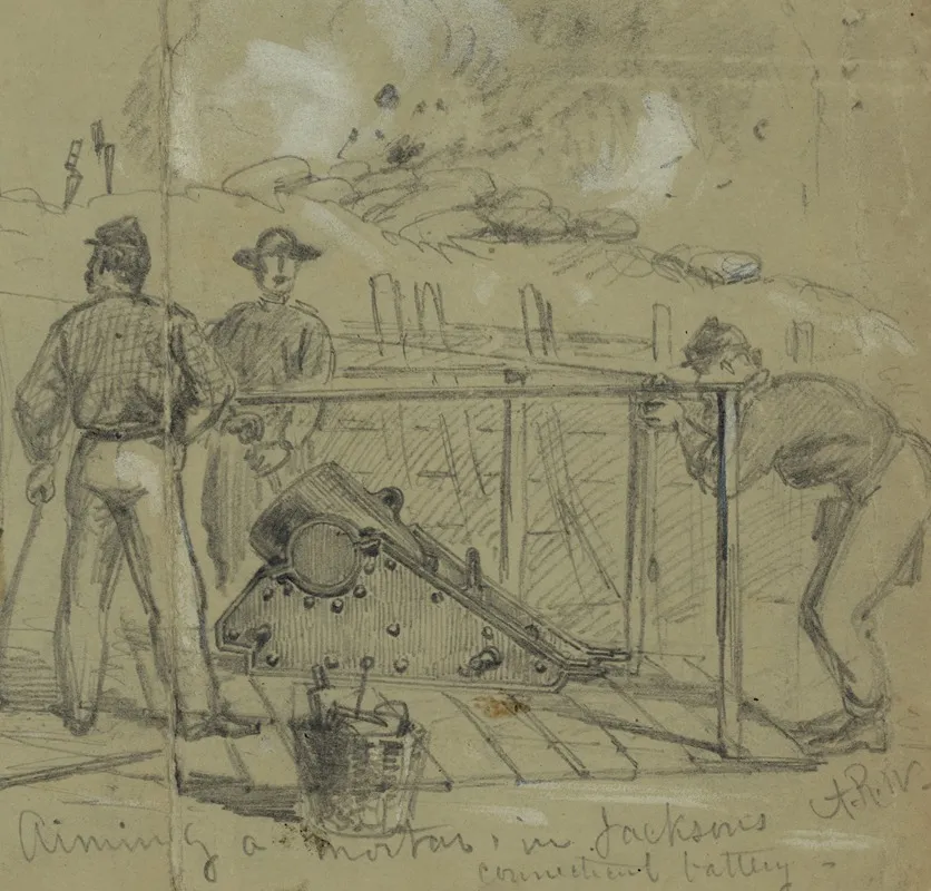 Aiming A Mortar In Jacksons Connecticut Battery