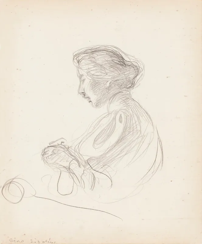 Aino Sibelius At Handicraft