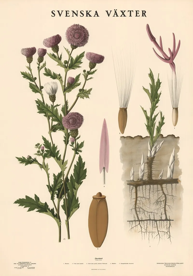 Akertistel Cirsium Arvense by Max Richter - Canvas Print