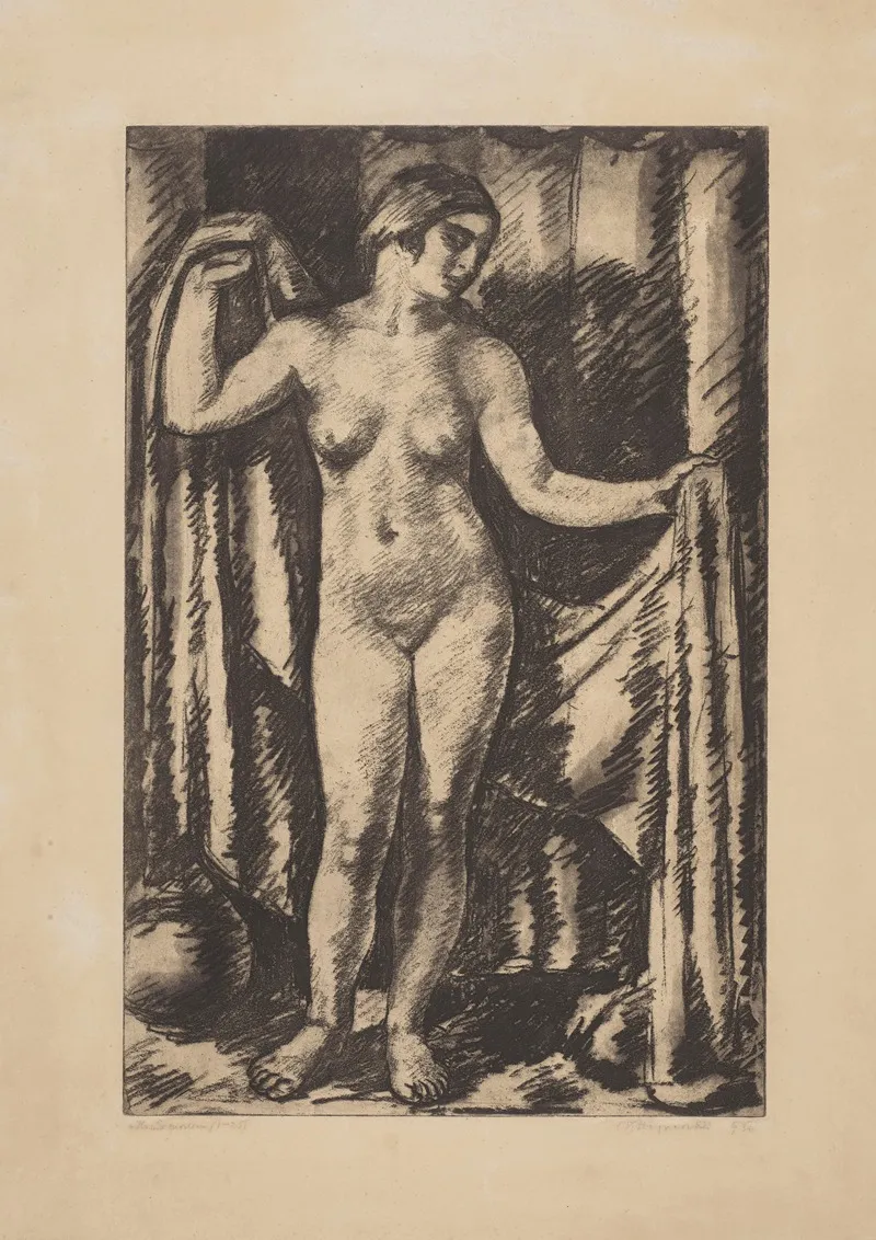 Akt Kobiecy by Jan Wojnarski - Canvas Print