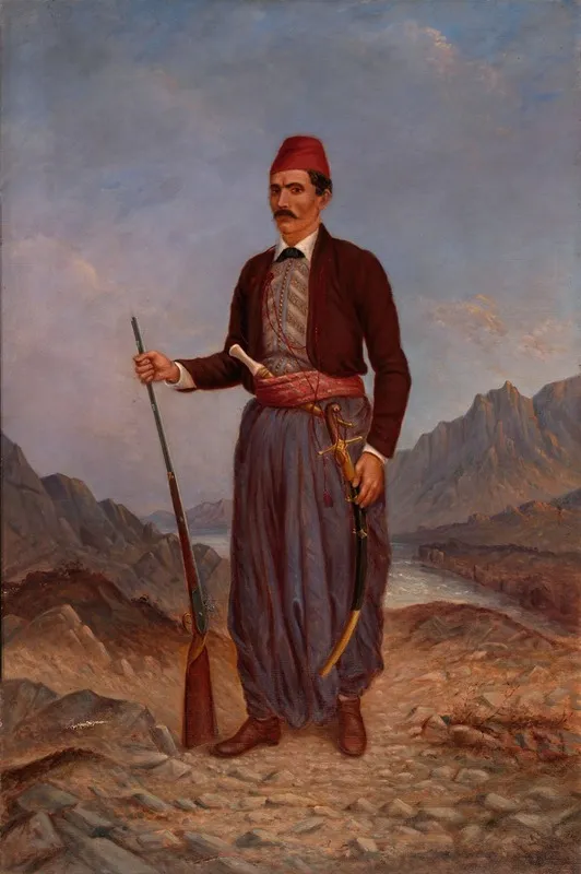 Albanian Man by Antonio Zeno Shindler - Canvas Print