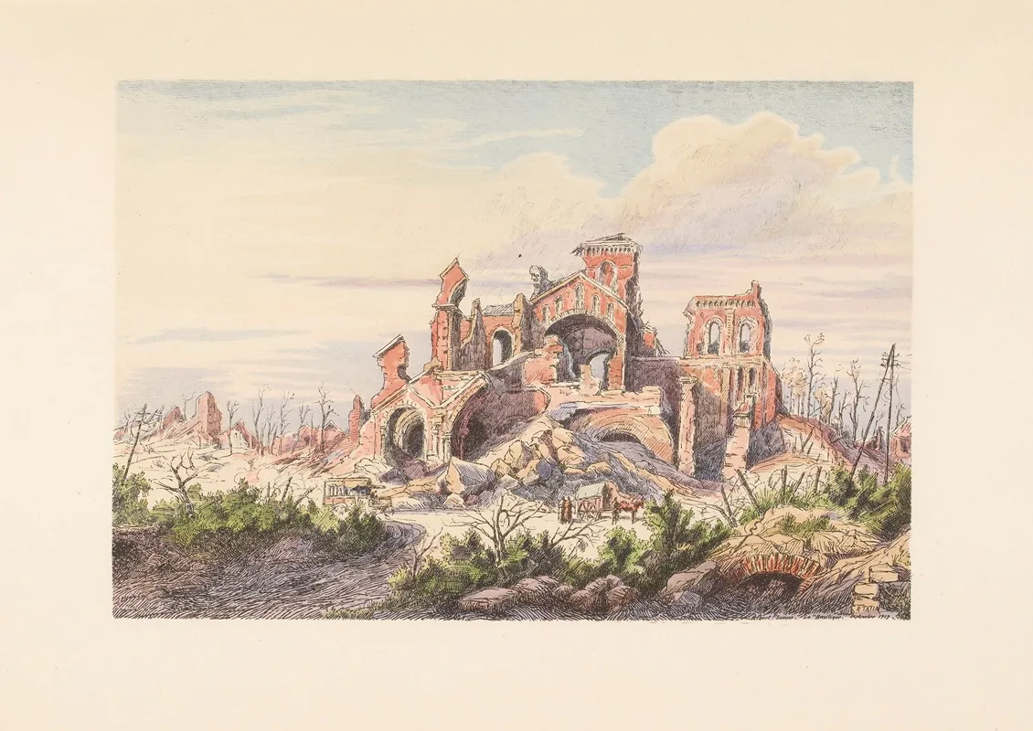 Albert Les Ruines De Notre Dame De Brebieres