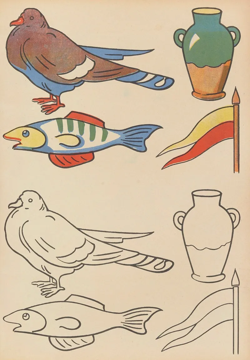 Album A Colorier Pl 02 by Gaston Marechaux - Canvas Print