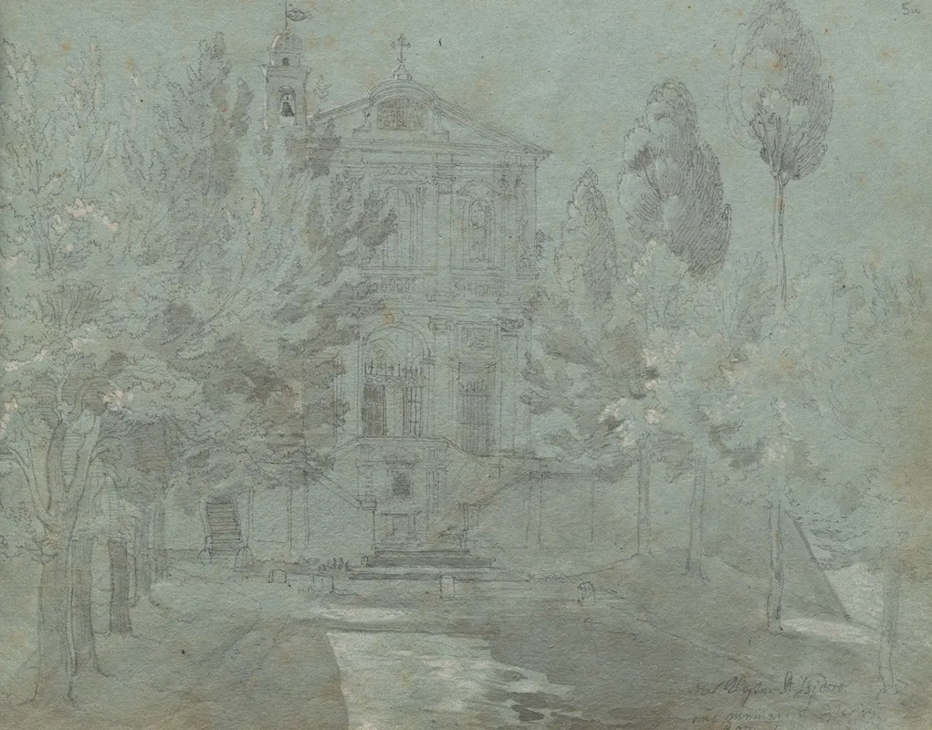 Album With Views Of Rome And Surroundings Landscape Studies Page 05a Saint Isidoro by Franz Johann Heinrich Nadorp - Canvas Print