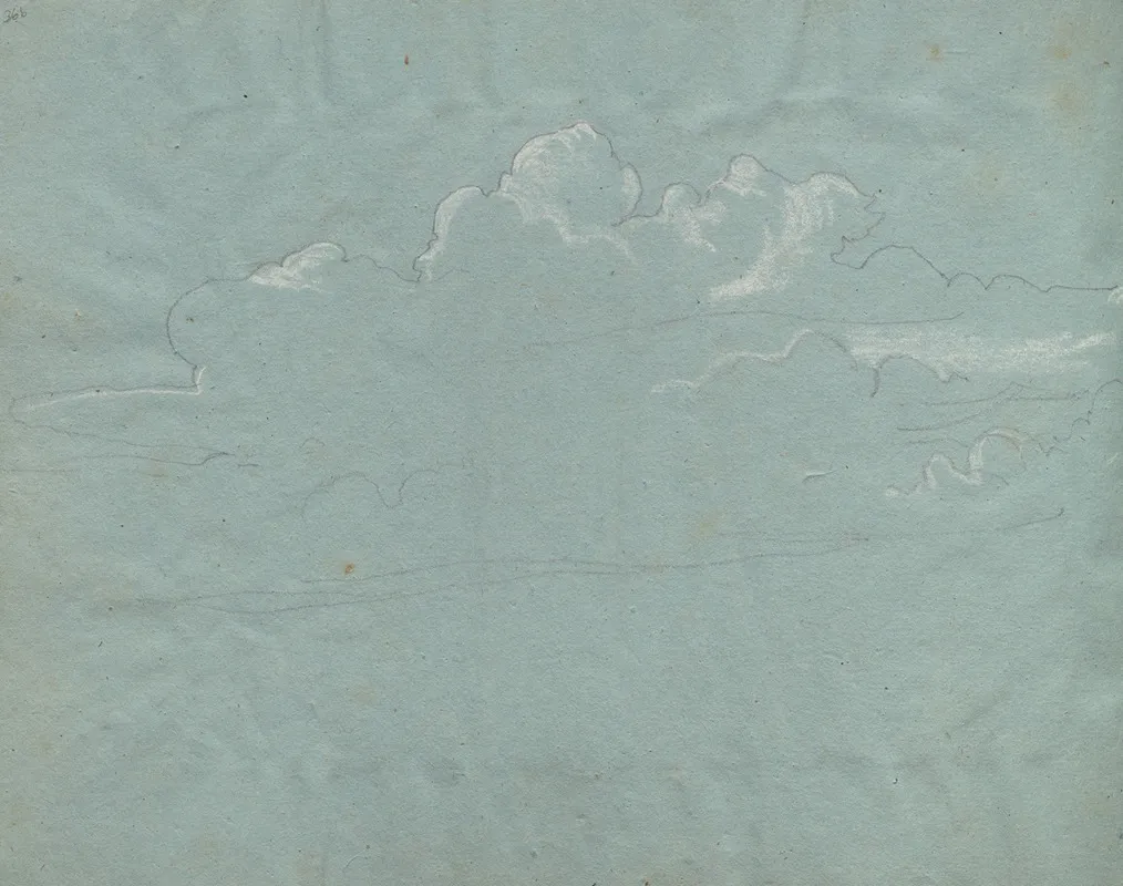 Album With Views Of Rome And Surroundings Landscape Studies Page 36b Cloud Study by Franz Johann Heinrich Nadorp - Canvas Print