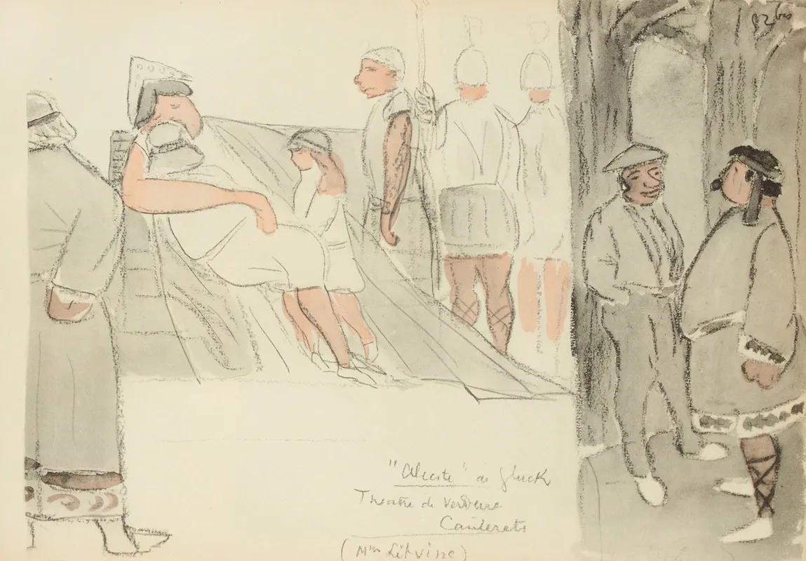 Alceste A Gluck Theatre De Verdure Cauterets by Paul Goute - Canvas Print