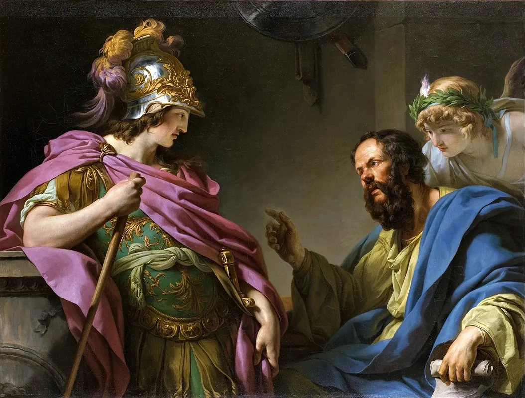 Alcibades Being Taught By Socrates by François-André Vincent - Canvas Print