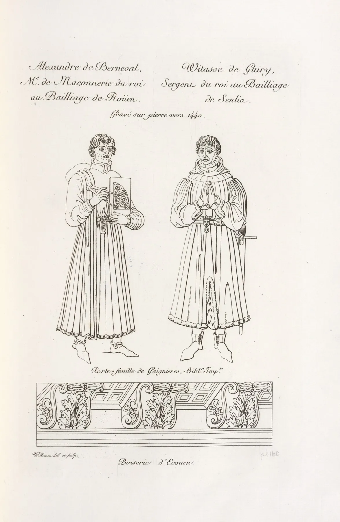 Alexandre De Berneval Me De Maconnerie Du Roi Au Bailliage De Rouen Witasse De Guiry Sergent Du Roi Au Bailliage De Senlis