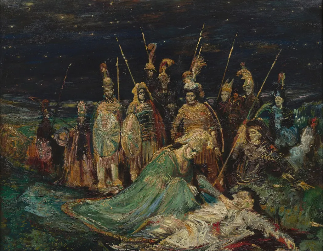 Alexandre Pleurant Darius by Henry de Groux - Canvas Print