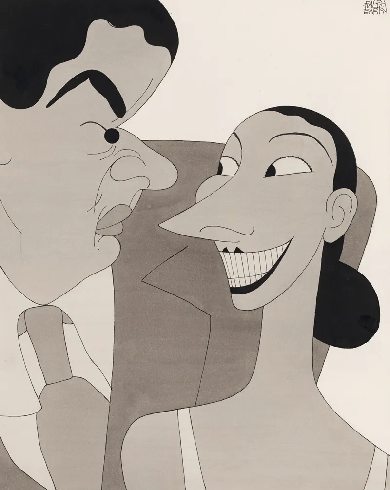 Alfred Lunt And Lynn Fontanne by Ralph Barton - Canvas Print