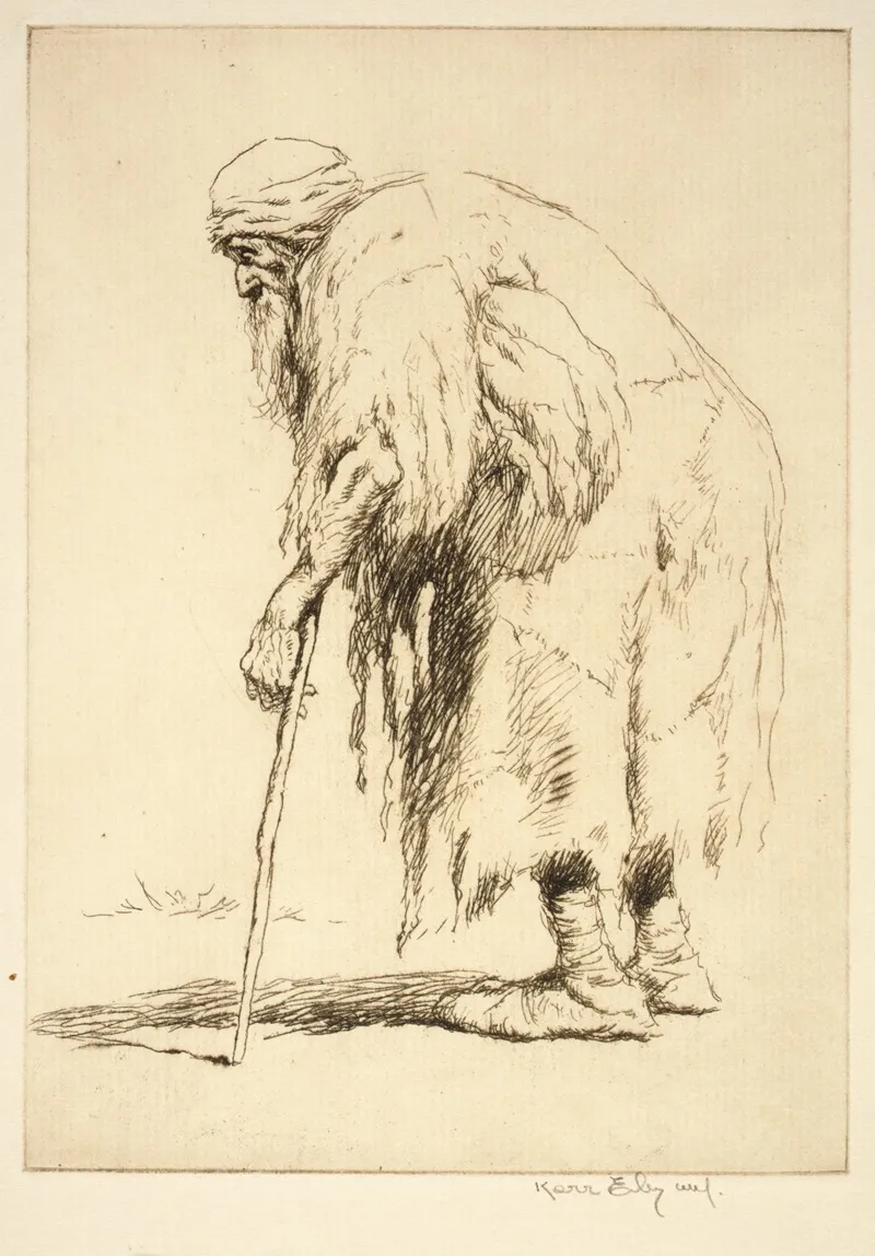 Algerian Beggar by Kerr Eby - Canvas Print