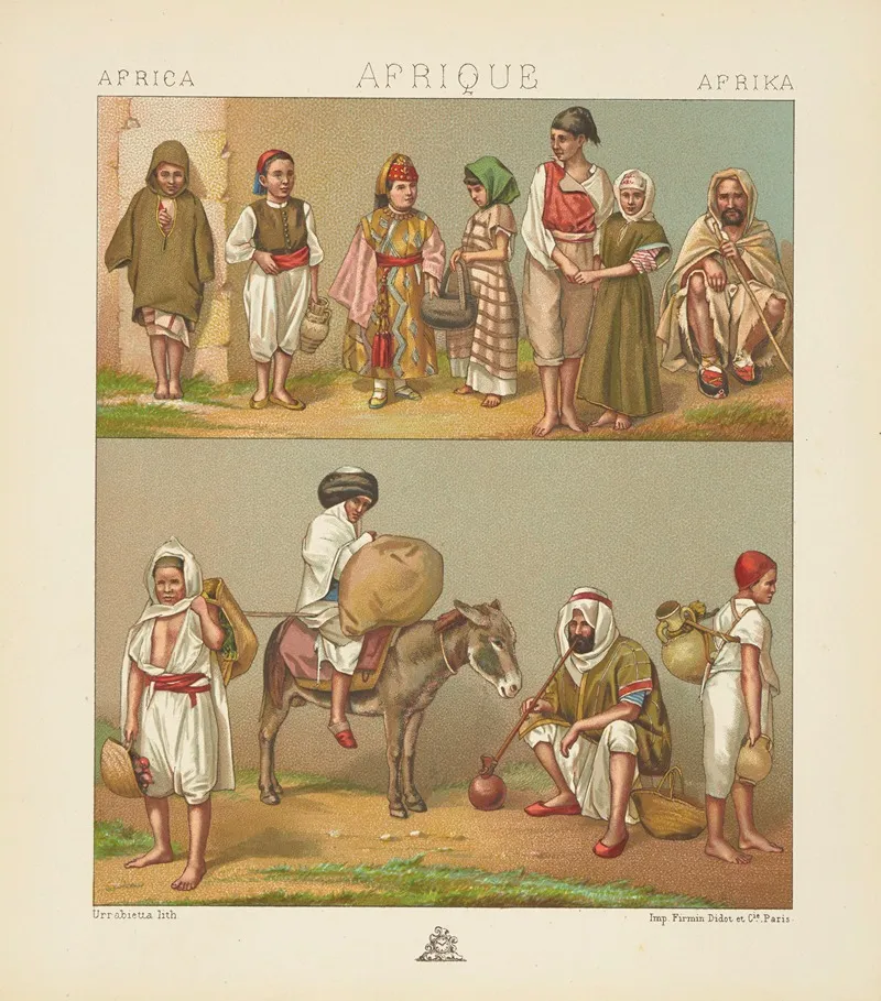 Algerie Et Tunisie Costumes Populaires Les Enfants