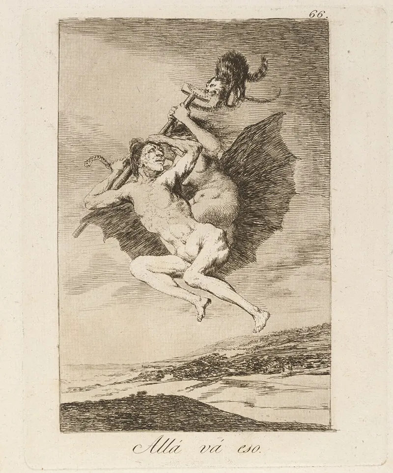 Alla Va Eso There It Goes by Francisco de Goya - Canvas Print