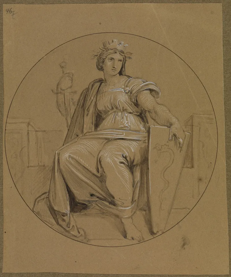 Allegorie Der Stadt Mailand by Moritz von Schwind - Canvas Print