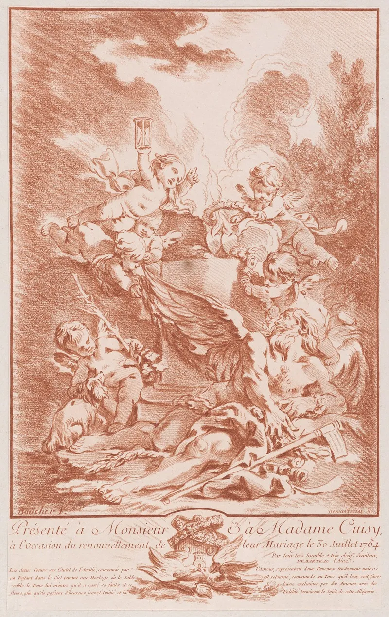 Allegorie Pour La Commemoration Dun Mariage