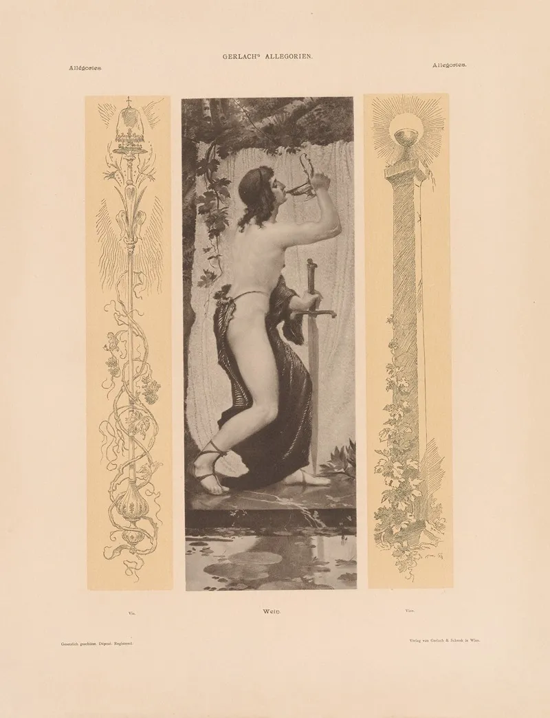 Allegorien Neue Folge Pl 013 by Martin Gerlach - Canvas Print