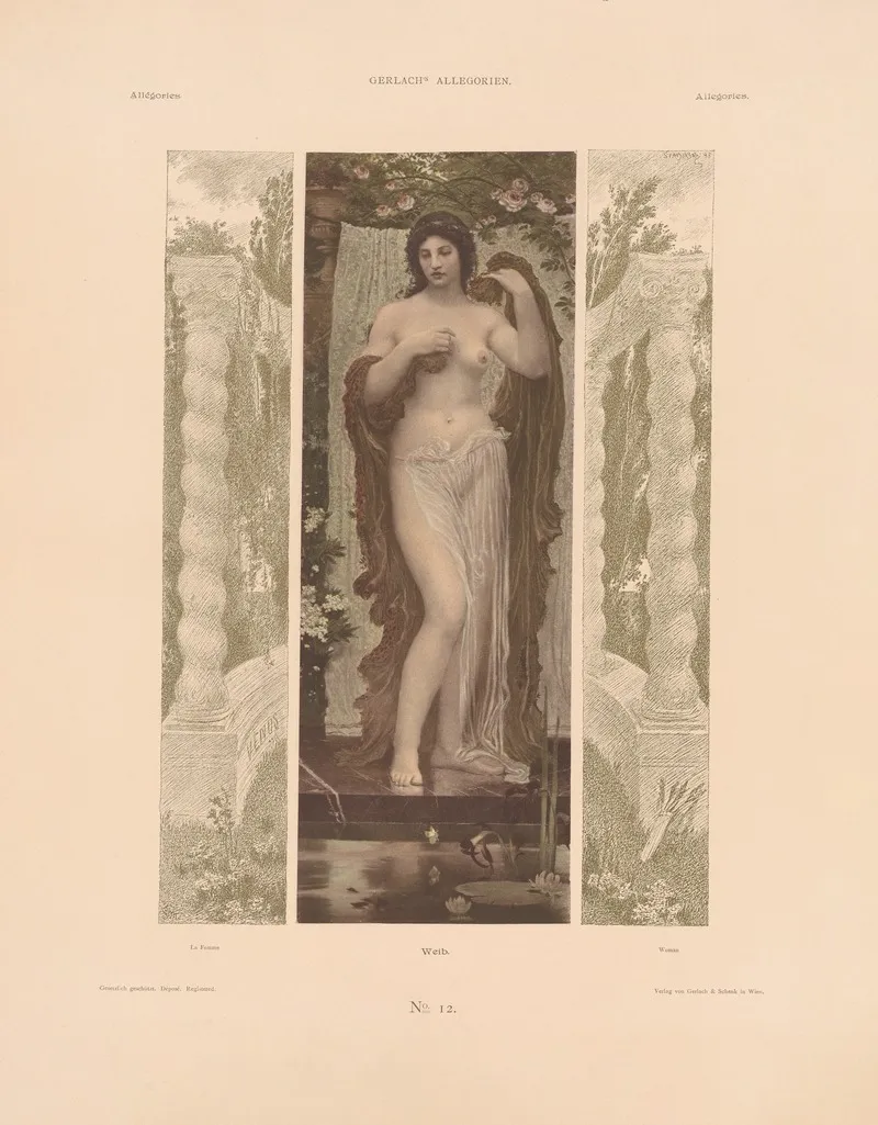 Allegorien Neue Folge Pl 014 by Martin Gerlach - Canvas Print