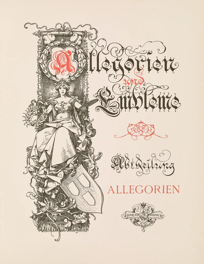 Allegorien Und Embleme Vol I Pl 000b by Albert Ilg - Canvas Print