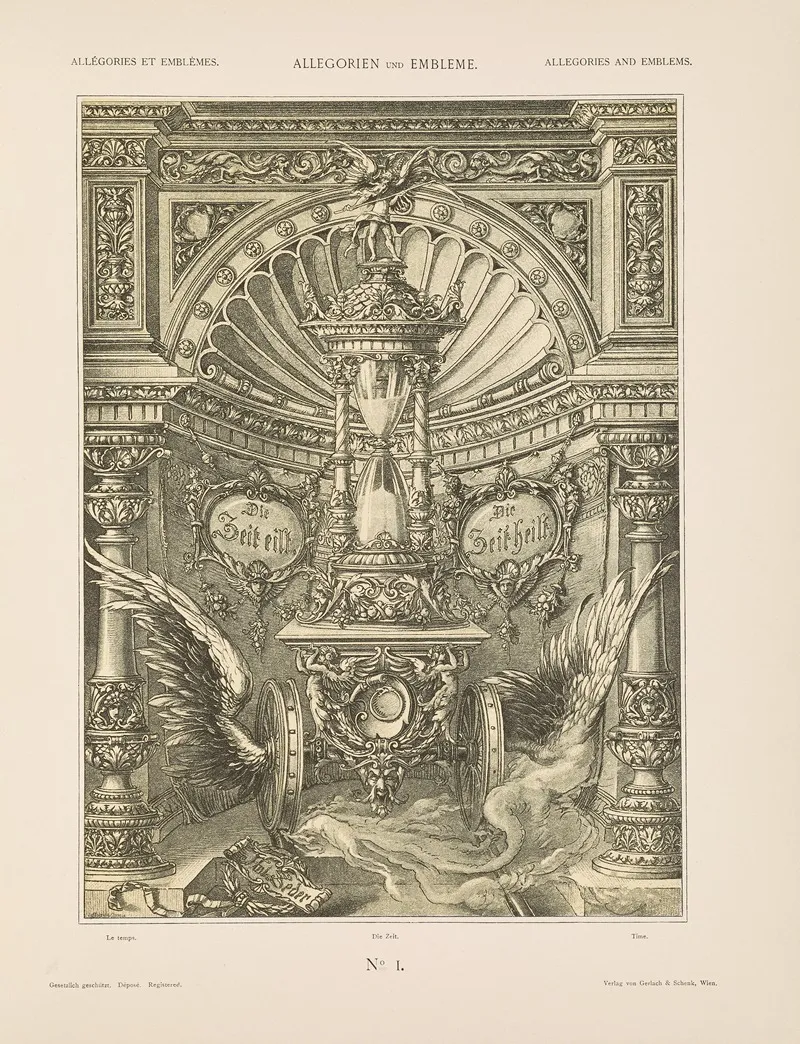 Allegorien Und Embleme Vol I Pl 001 by Albert Ilg - Canvas Print