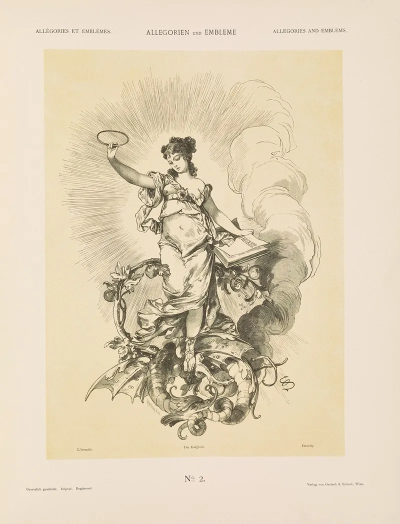 Allegorien Und Embleme Vol I Pl 002 by Albert Ilg - Canvas Print
