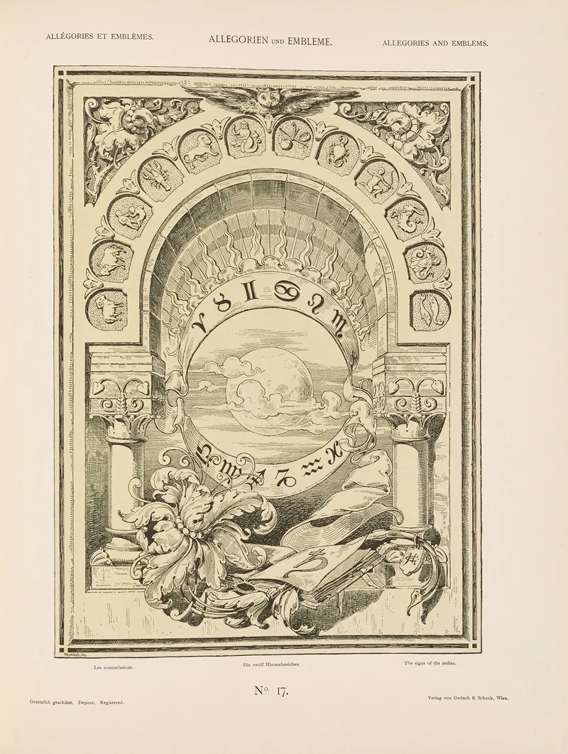 Allegorien Und Embleme Vol I Pl 019 by Albert Ilg - Canvas Print