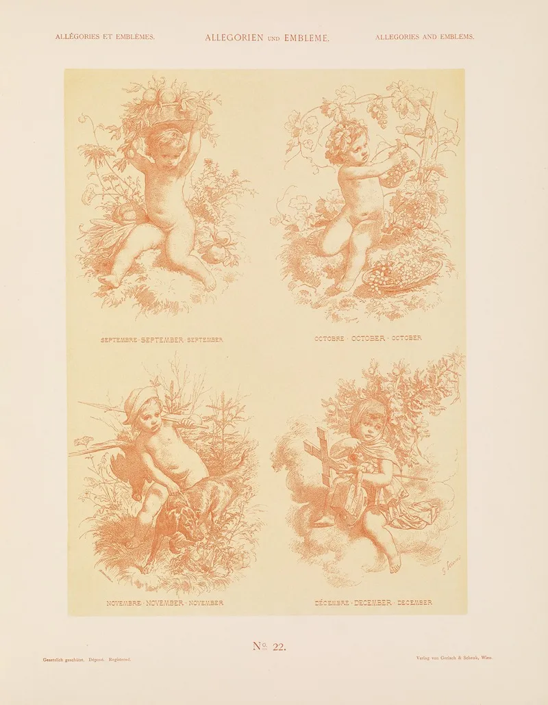 Allegorien Und Embleme Vol I Pl 024 by Albert Ilg - Canvas Print