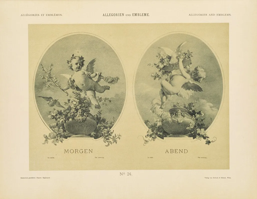 Allegorien Und Embleme Vol I Pl 026 by Albert Ilg - Canvas Print