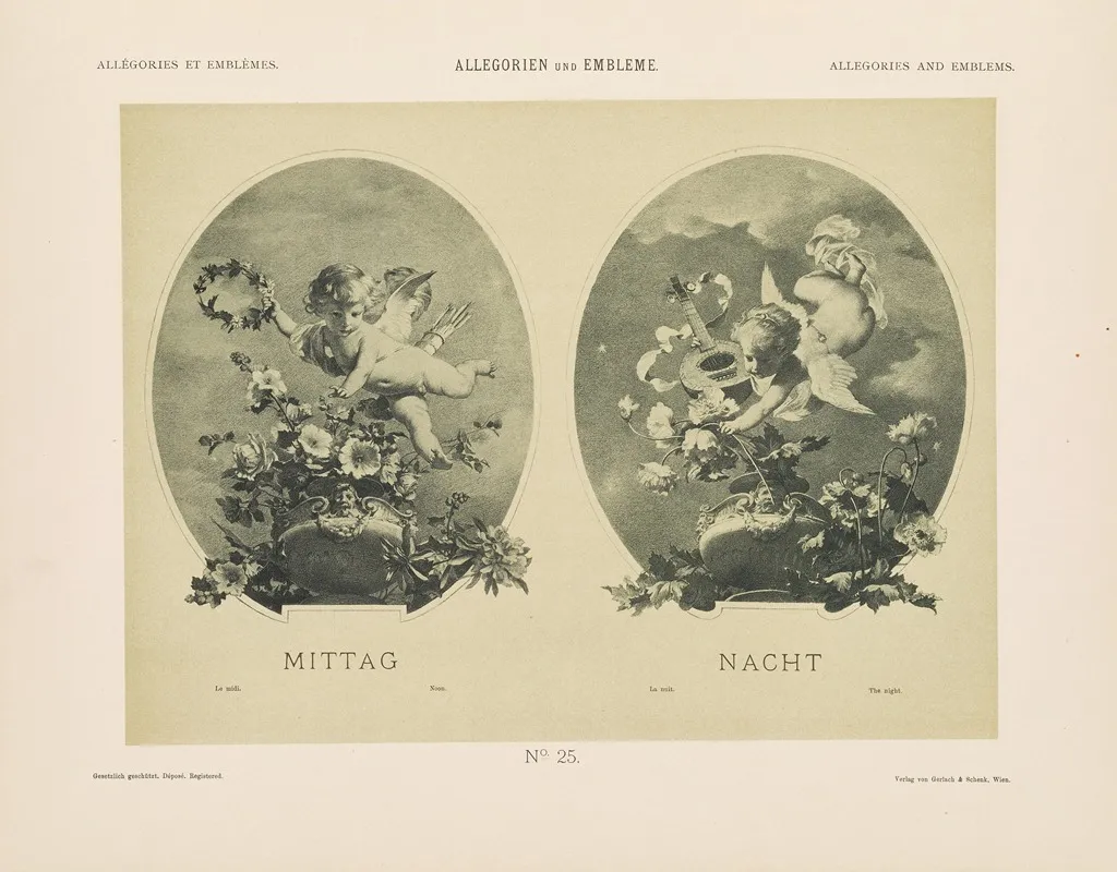 Allegorien Und Embleme Vol I Pl 027 by Albert Ilg - Canvas Print