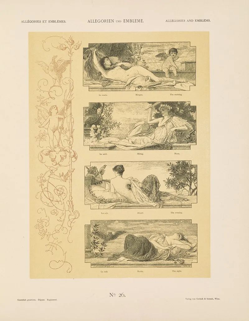 Allegorien Und Embleme Vol I Pl 028 by Albert Ilg - Canvas Print
