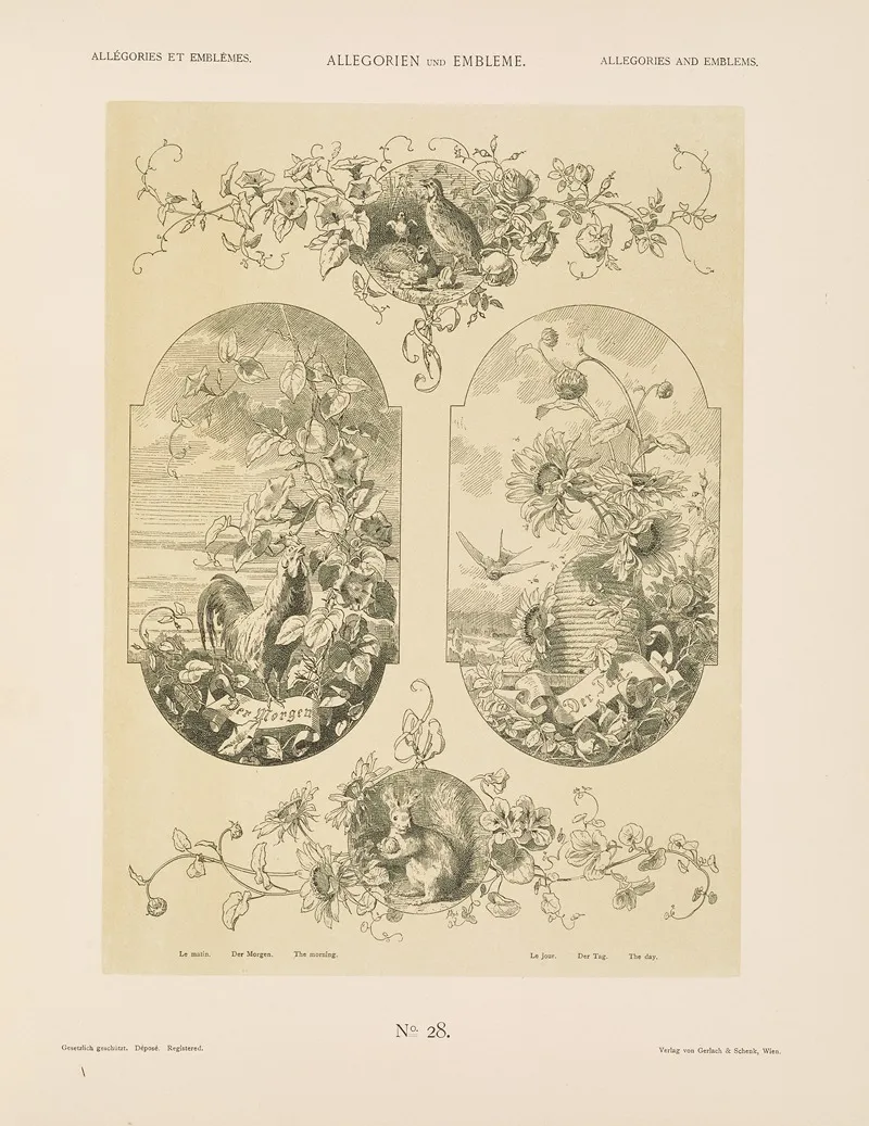 Allegorien Und Embleme Vol I Pl 030 by Albert Ilg - Canvas Print