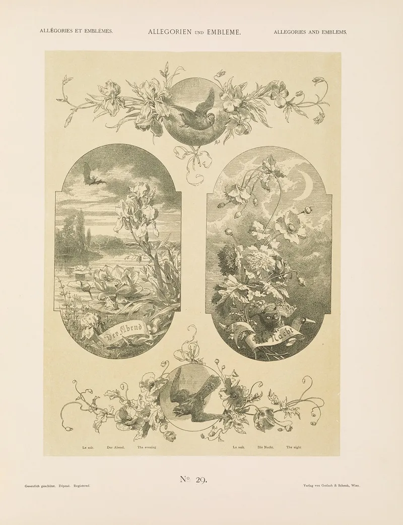 Allegorien Und Embleme Vol I Pl 031 by Albert Ilg - Canvas Print