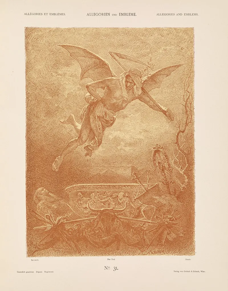 Allegorien Und Embleme Vol I Pl 033 by Albert Ilg - Canvas Print