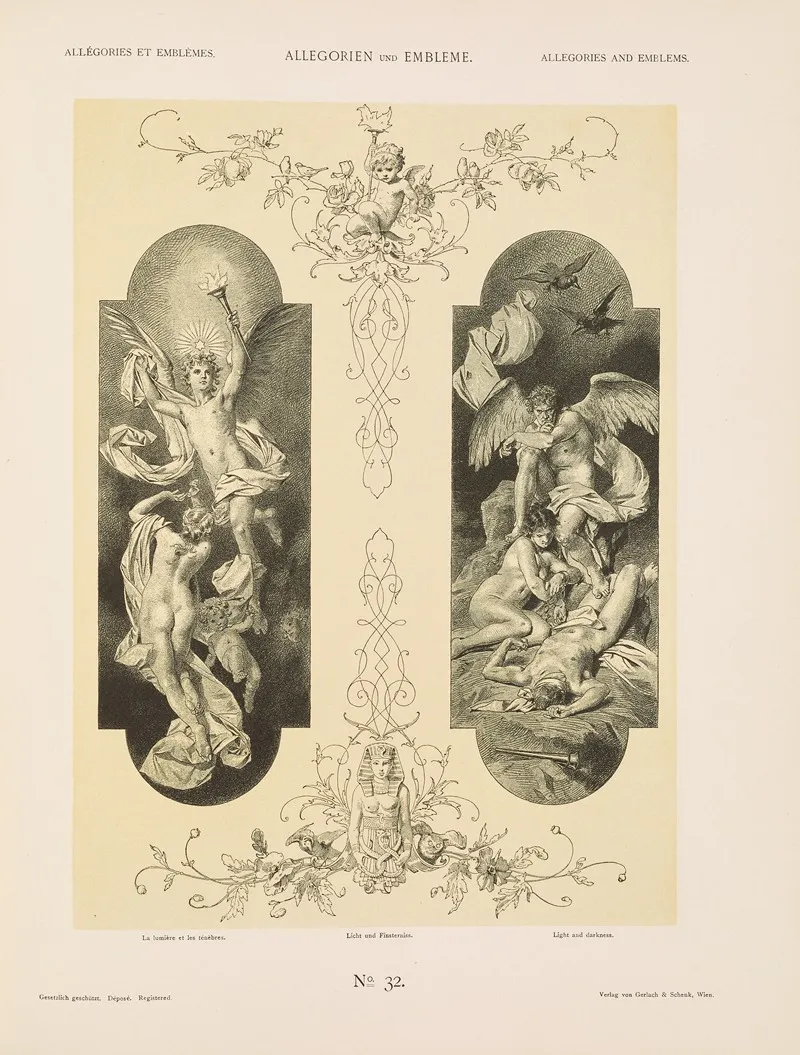 Allegorien Und Embleme Vol I Pl 034 by Albert Ilg - Canvas Print
